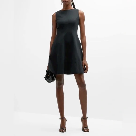 Nwt Spanx The Perfect Fit & Flare Dress Black L Office Casual Ponte Knit